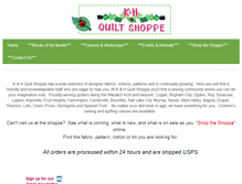 Tablet Screenshot of kandhquiltshoppe.com